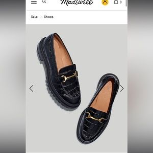 NEW NEVER USED The Bradley Hardware Lugsole Loafer in Croc Embossed Leather